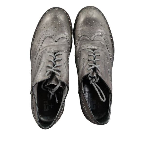 Wingtip Oxford Shoes Mens 42 Formal Leather Professional Fashion Style Work Grey